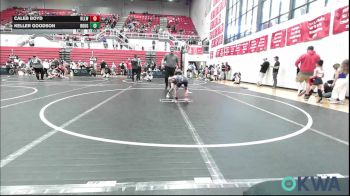 55 lbs Consi Of 4 - Caleb Boyd, Harrah Little League Wrestling vs Keller Goodson, Rough Riders
