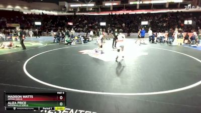 Girls 125 lbs Semifinal - Madison Watts, Orting (Girls) vs Aliza Price, Woodinville (Girls)