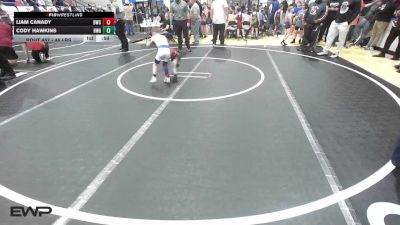 46 lbs Semifinal - Liam Canady, Berryhill Wrestling Club vs Cody Hawkins, HURRICANE WRESTLING ACADEMY