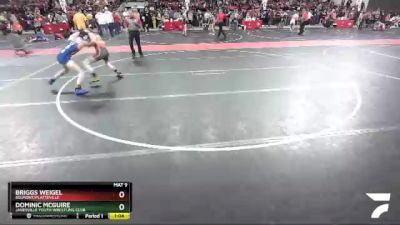 110 lbs Champ. Round 2 - Briggs Weigel, Belmont/Platteville vs Dominic McGuire, Janesville Youth Wrestling Club
