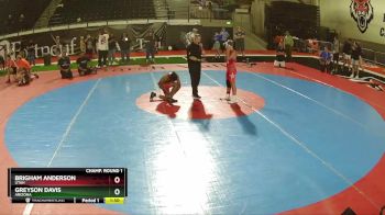 85 lbs Cons. Round 1 - Greyson Davis, Arizona vs Brigham Anderson, Utah