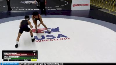 120 lbs Cons. Round 4 - Frankie Brickey, California vs Mason Yamat, Castro Valley HIgh School Wrestling