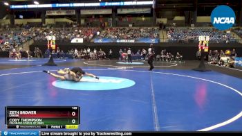 149 lbs Semifinal - Cody Thompson, Colorado School Of Mines vs Zeth Brower, Lander