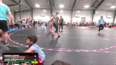 170/12u girls 185 Round 3 - Hannah Crowe, Northeast Georgia Mat Monstars vs Kyrra Shipman-Lutz, River Bluff Gators