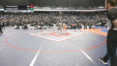 4A 120 lbs Cons. Semi - Andrew White, Uwharrie Charter Academy vs Tyler Mundell, North Pitt High School