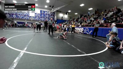 43 lbs Quarterfinal - Ray Harris, Husky Wrestling Club vs Dawson Wise, Tecumseh Youth Wrestling