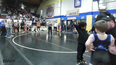 66 lbs Quarterfinal - Bennett Harris, Victory Youth Wrestling vs Roman Rappe, Fort Gibson Youth Wrestling