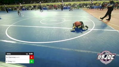 80 lbs Round Of 16 - Nathan Carmine, Amped Wrestling Club vs Parker Gray, Piedmont