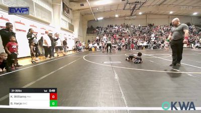 31-35 lbs Rr Rnd 3 - Kase Williams, Pin-King All Stars vs Braxley Harjo, Berryhill Wrestling Club