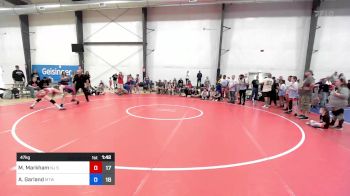 47 kg Rr Rnd 3 - McKenzie Markham, NJ Select vs Abigail Garland, Maine Trappers