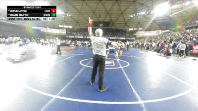 Boys 4A 285 lbs Champ. Round 1 - Jayce Lopez, Lincoln (Seattle) vs David Martin, Mount Rainier