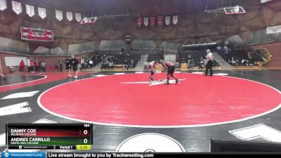 184 lbs 7th Place Match - Danny Cox, Palomar College vs Andres Carrillo, Santa Ana College