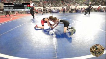 52 lbs Round Of 16 - Nash Woods, Duncan Demon Wrestling vs Baron Todd, Texas Elite Wrestling