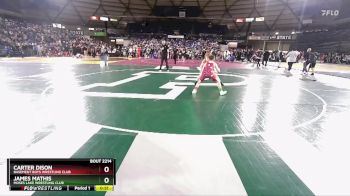 86 lbs Cons. Round 2 - Carter Dison, Basement Boys Wrestling Club vs James Mathis, Moses Lake Wrestling Club