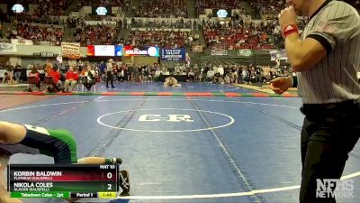 AA - 152 lbs Quarterfinal - Nikola Coles, Glacier (Kalispell) vs Korbin Baldwin, Flathead (Kalispell)