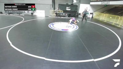 Champ. Round 1 - Nathan Jones, Bellarmine College Prep High School Wrestling vs Michael Perez, Firebaugh High School Wrestling