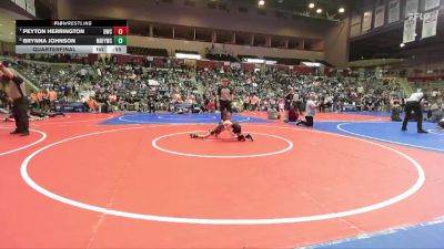 46 lbs Quarterfinal - Peyton Herrington, Battlefield Wrestling Club vs Brynna Johnson, Mountain Home Flyers Youth Wrestling Club