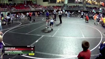 56 lbs Quarterfinal - Marco Solis, Kimball Wrestling Club vs Kendrick Nordhues, Central Valley Youth Wrestling