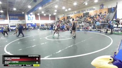 126 lbs Quarterfinal - Isaiah Cortez, Gilroy vs Micah Wegman, Calabasas