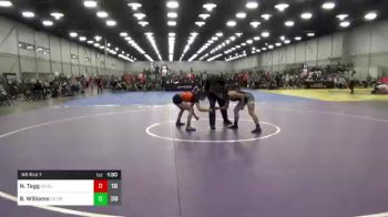 120 lbs Rr Rnd 7 - Nevaeh Tagg, OK Supergirls Blue vs Bella Williams, Cowgirls Orange