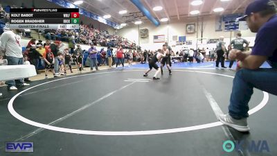 90 lbs Quarterfinal - Kolt Babot, Wolfpak Wrestling vs Rogen Bradsher, Buck Pride Wrestling