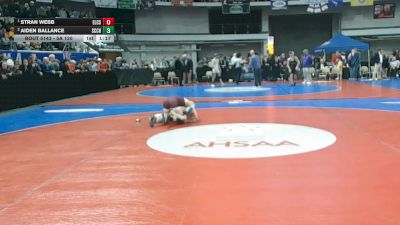 5A 120 lbs 3rd Place Match - Aiden Ballance, Saint Clair County vs Stran Webb, Elmore County School