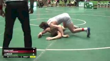 170 lbs 1st Place Match - JJ Braun, Indianapolis Cathedral vs Ryan Cast, Hamilton Southeastern