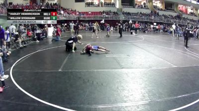 47-48 lbs 3rd Place Match - Hadley Hendrickson, Hawks Wrestling Club (Lincoln) - Girls vs Willow Stoddard, Grand Island Legacy Girls Wrestling Club