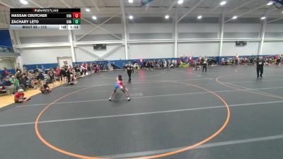 113 lbs Champ. Round 1 - Zachary Leto, Unattached vs Hassan Crutcher, Unattached