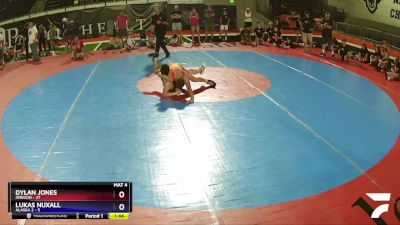 130 lbs Round 2 (8 Team) - Dylan Jones, Oregon vs Lukas Nuxall, Alaska 2