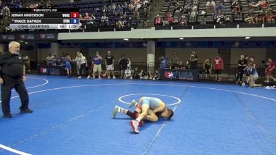 105 lbs Cons. Quarters - Jonah Anderson, Watertown Wrestling Booster Club vs Trace Safken, Black Fox Wrestling Academy