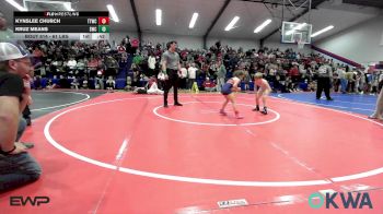 61 lbs Round Of 16 - Kynslee Church, Team Tulsa Wrestling Club vs Kruz Means, Salina Wrestling Club