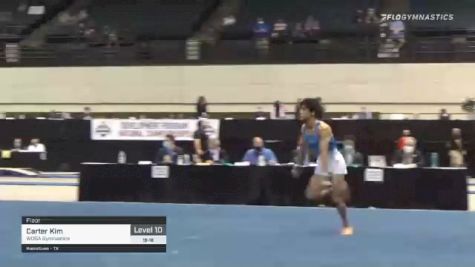 Carter Kim - Floor, WOGA Gymnastics - 2021 USA Gymnastics Development Program National Championships