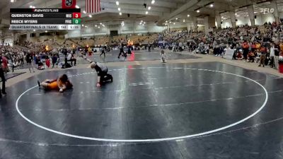 190 lbs Quarterfinals (8 Team) - Reece Myers, Pigeon Forge High School vs Quenston Davis, Munford High School