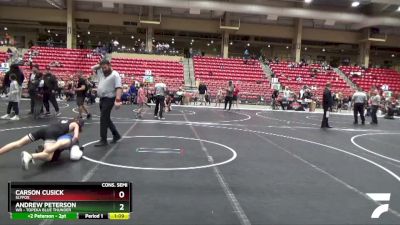 105 lbs Cons. Semi - Carson Cusick, SlyFox vs Andrew Peterson, WR - Topeka Blue Thunder