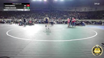 B3A-175 lbs Quarterfinal - Kyle Harrall, Hinton vs James Graham, Crossings Christian