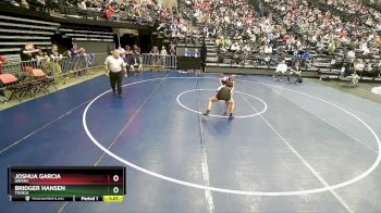 106 lbs Cons. Round 1 - Bridger Hansen, Tooele vs Joshua Garcia, Uintah