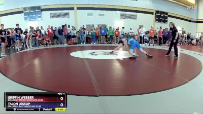 120 lbs Champ. Round 2 - Griffin Webber, Bulldog Premier Wrestling Club vs Talon Jessup, Columbus East Wrestling Club