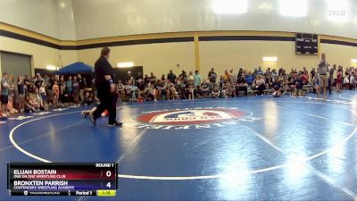 49 lbs Round 1 - Elijah Bostain, One On One Wrestling Club vs Bronxten Parrish, Contenders Wrestling Academy