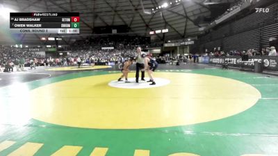 Boys 1A 285 lbs Cons. Round 2 - Owen Walker, South Whidbey vs AJ Bradshaw, Seton Catholic