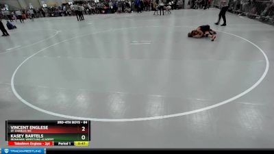 84 lbs Cons. Round 3 - Vincent Englese, St. Charles WC vs Kasey Bartels, Ironhawk Wrestling Academy