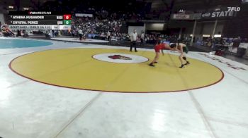 Girls 2A 110 lbs Cons. Round 5 - Athena Kusander, Washington (Girls) vs Crystal Perez, Quincy (Girls)