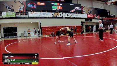 141 lbs Cons. Round 3 - Ben Lunn, SIUE vs Owen Uhls, Missouri