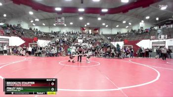 60-63 lbs Cons. Semi - Brooklyn Stauffer, Midwest Xtreme Wrestling vs Finley Hall, Greentown WC