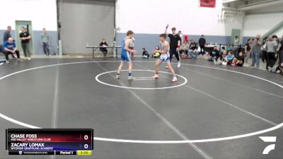 126 lbs Round 2 - Zacary Lomax, Interior Grappling Academy vs Chase Foss, Mid Valley Wrestling Club