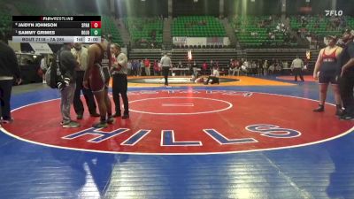 7A 285 lbs Quarterfinal - Sammy Grimes, Bob Jones vs Jaidyn Johnson, Sparkman