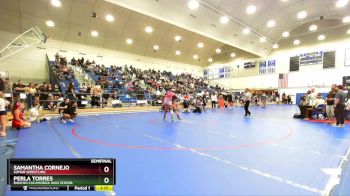 120 lbs Semifinal - Perla Torres, Rancho Cucamonga High School vs Samantha Cornejo, Somar Wrestling