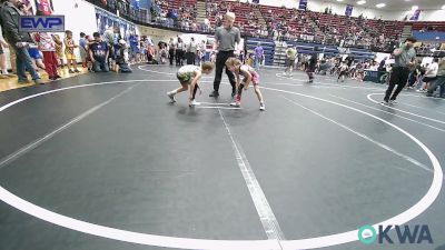 52 lbs Round Of 32 - Arielle Wylie, Tuttle Wrestling Club vs Baker James, Blaine County Grapplers