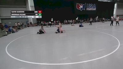 132 lbs Cons. Rd Of 64 - Gavin Sanders, Big Game Wrestling Club vs Brennan Picone, Eaglecrest Wrestling Club