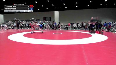132 lbs Champ. Round 1 - Cooper Hinz, IA vs Brady Larson, OK